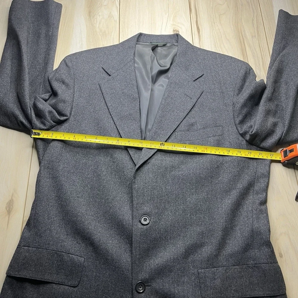Christian Dior Monsieur Wool Flannel Sports Coat  2 Button Blazer Gray Mens 42R